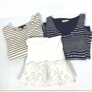 Bundle of 3 women’s tops Size Medium Banana Republic, J Crew & Artisan NY